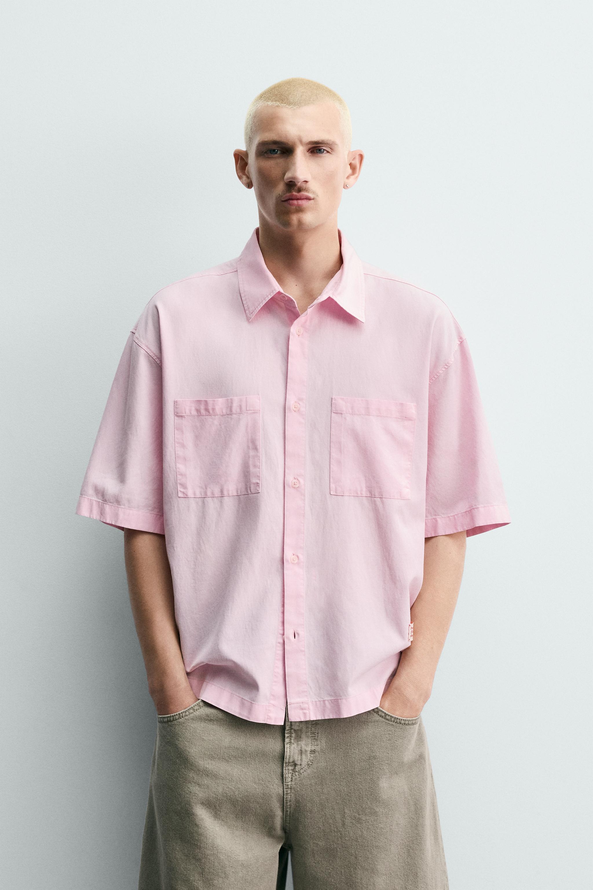 TEXT PRINT BOXY FIT SHIRT